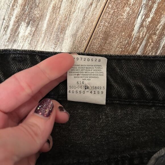 Vintage Levi’s 550 Relaxed Fit Orange Tab Black Jeans - Picture 6 of 9